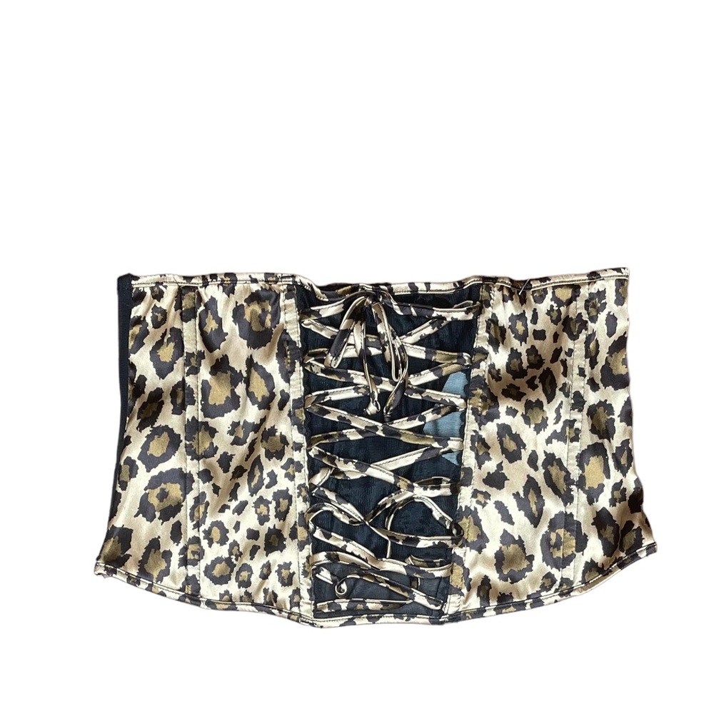 H&M leopard print bustier corset size 6